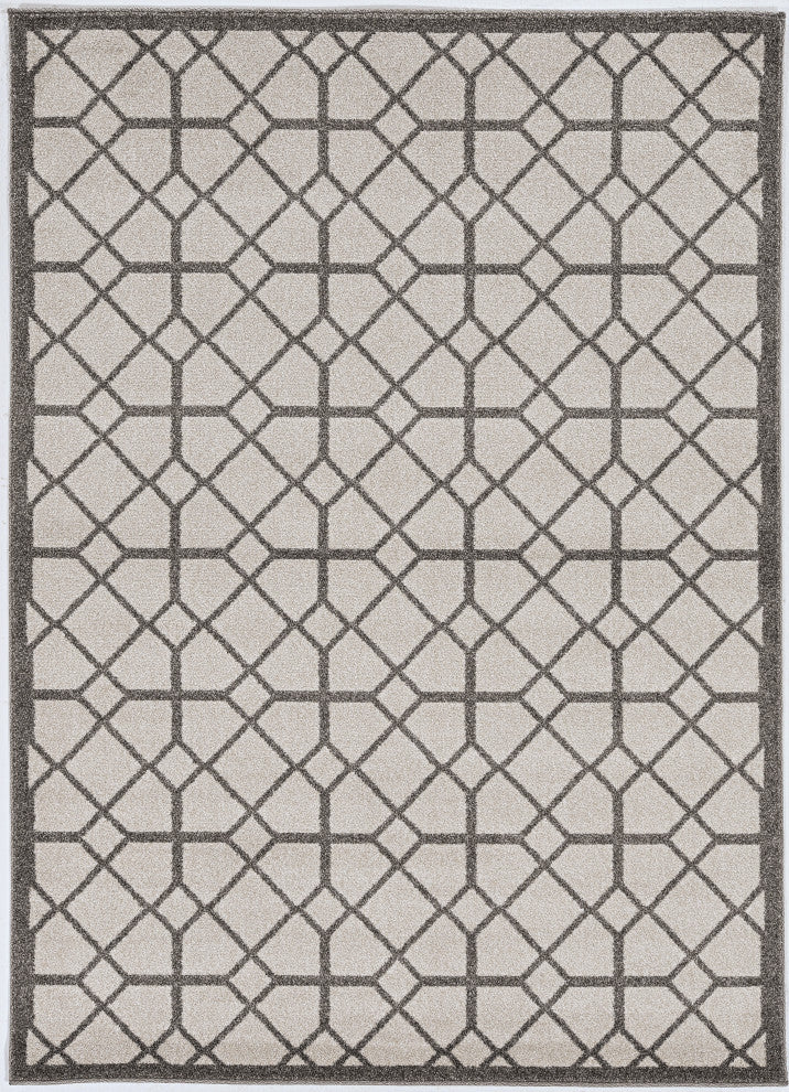 KAS Lucia 2773 Ivory/Gray Scope Area Rug, 5'3"x7'7"