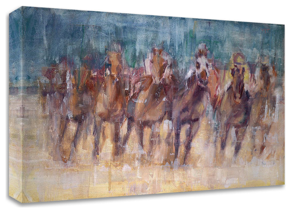 "Final Sprint" by Valtcho Tonov, Print on Canvas, 21"x14"