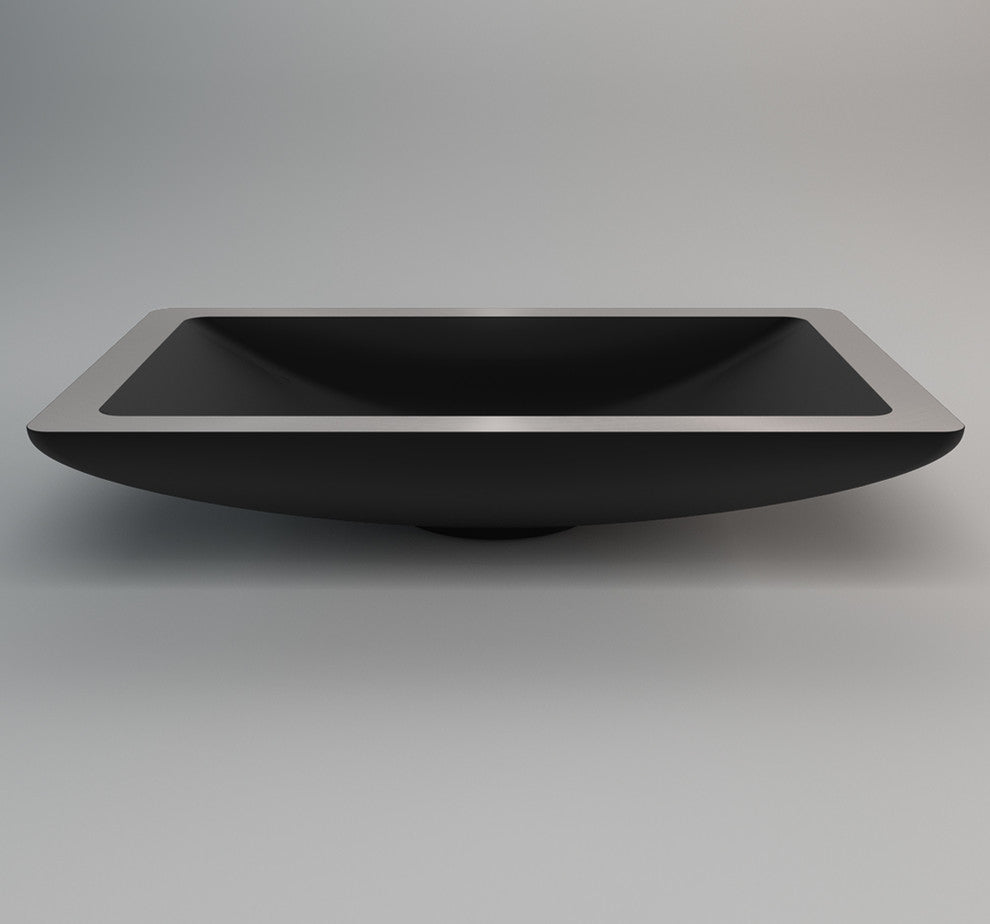 Alumix Vogue Rectangular Sink, Black