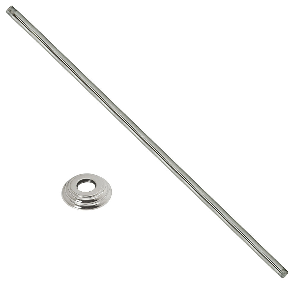 1/2" Ips X 36" Ceiling Mounted Shower Arm With Flange In Polished Chrome