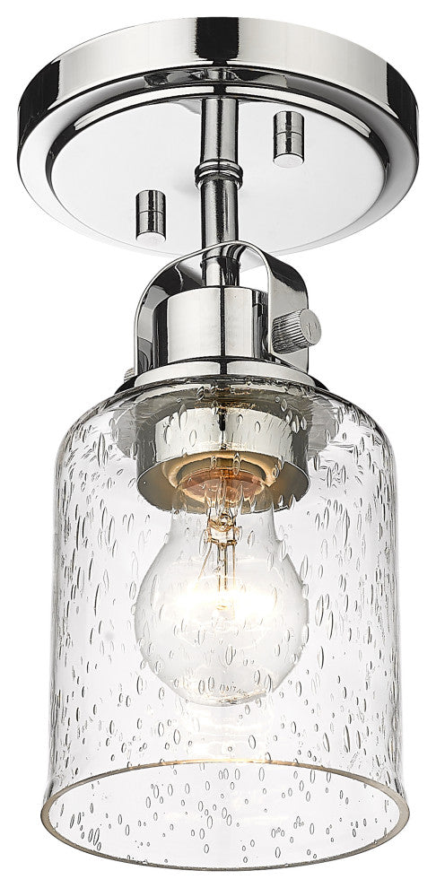 Z-LITE 340F1-CH 1 Light Flush Mount, Chrome