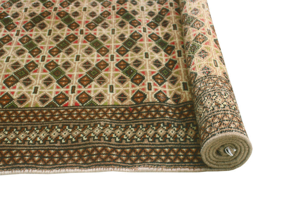 Fine Vintage Distressed Kendriek Beige/Charcoal Rug, 4'4x5'10