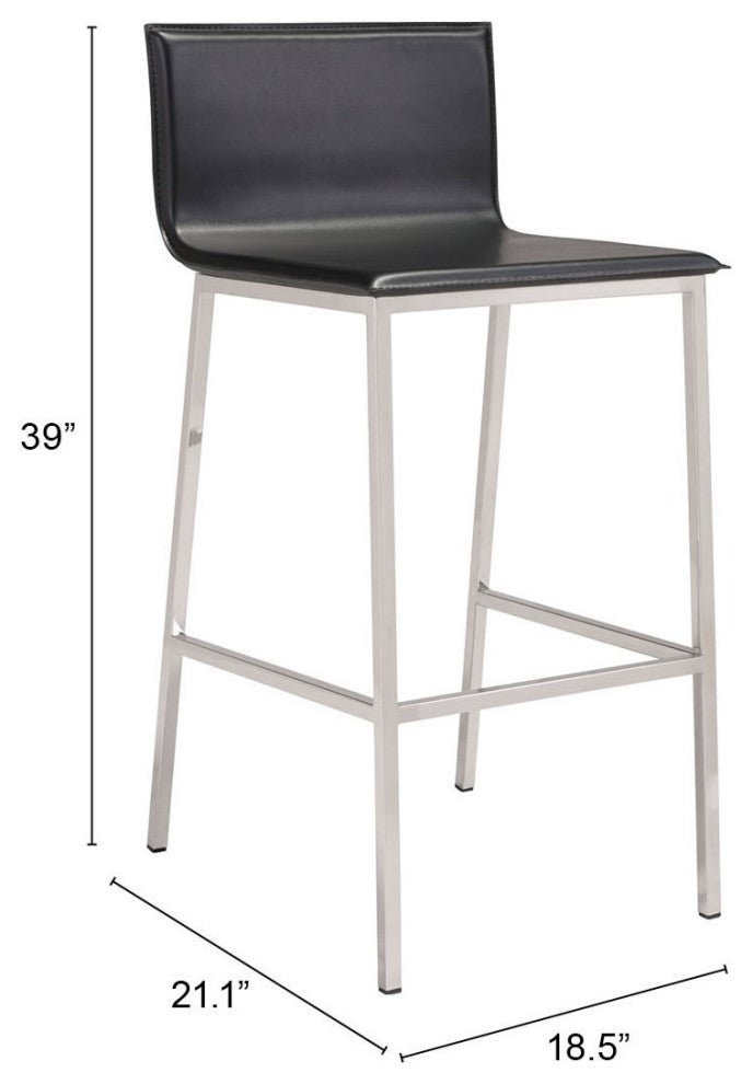 Marina Barstool, Set of 2 Black