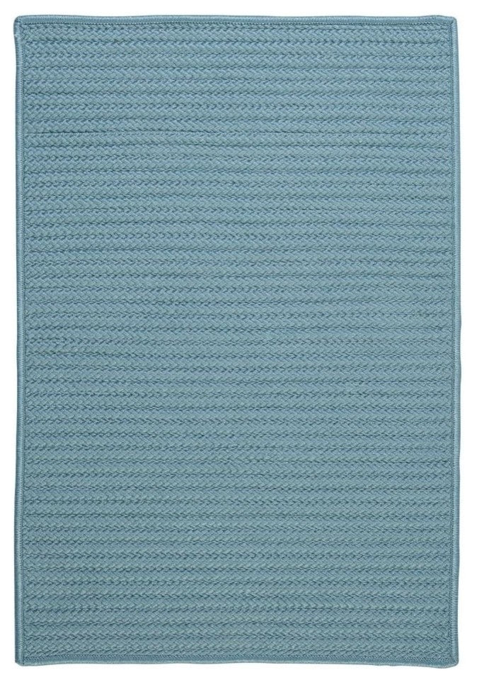 Simply Home Solid H101 Federal Blue Indoor/Outdoor Area Rug, Square 8'x8'