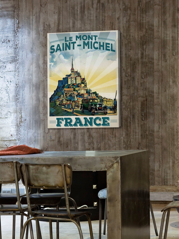 "Le Mont Saint-Michel" Painting Print on Wrapped Canvas