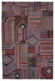 Rug N Carpet - Handmade Oriental 6' 8'' x 9' 10'' Rustic Patchwork Kilim Rug