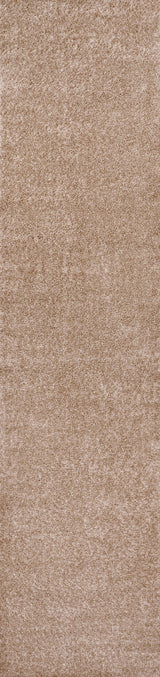 Haze Solid Low-Pile Beige 2 ft. x 14 ft. Runner Rug