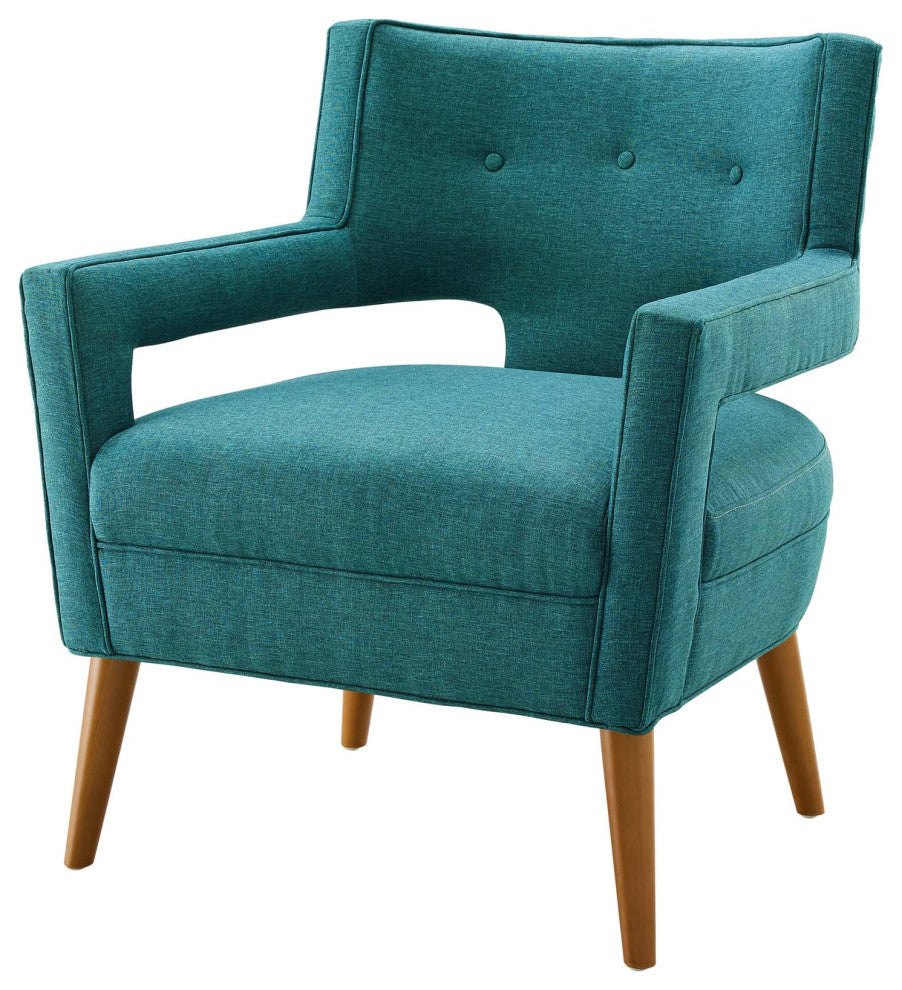 Armchair Accent Chair, Set of 2, Fabric, Teal Blue, Modern, Lounge Hospitality