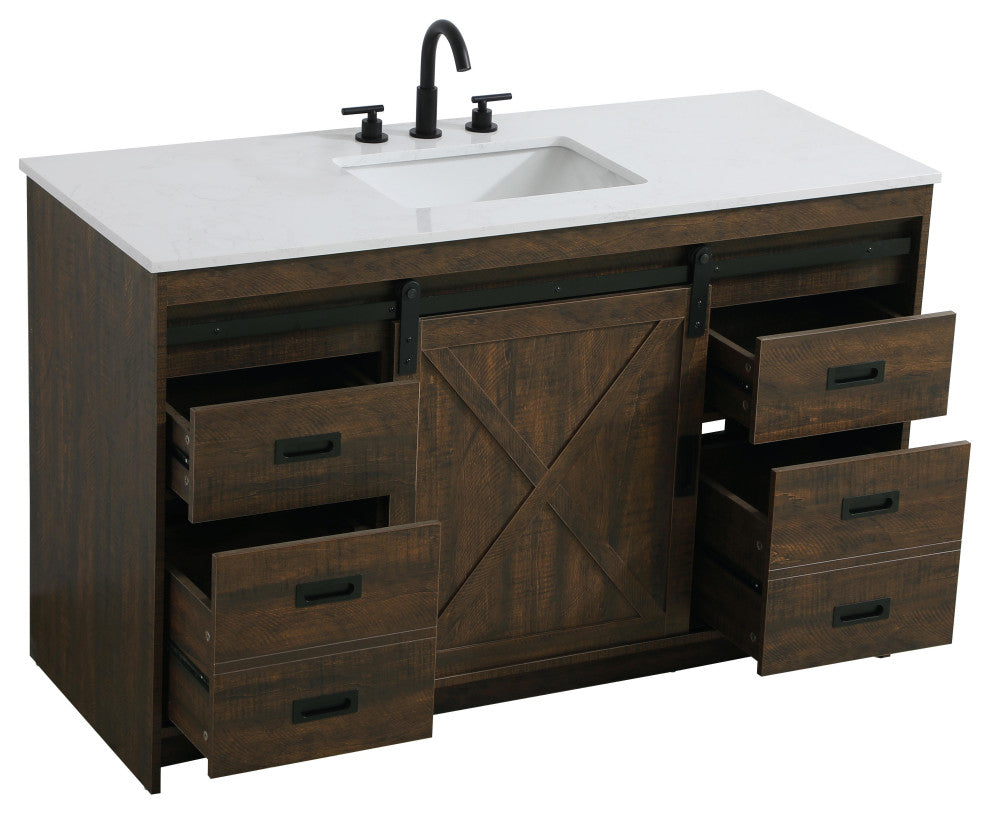 Home Living 54" Single Bathroom Vanity, Expresso