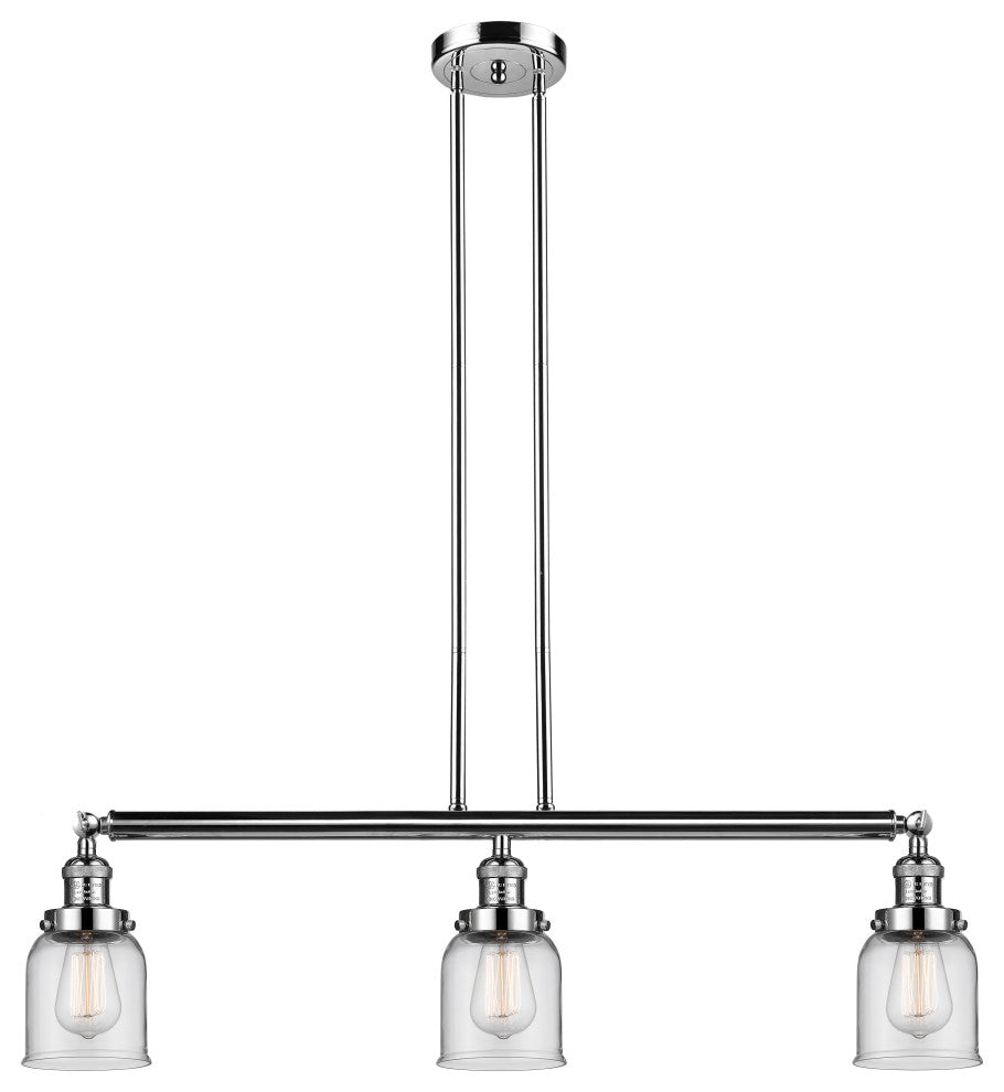 INNOVATIONS LIGHTING 213-PN-G52-LED Small Bell 3 Light Island Light