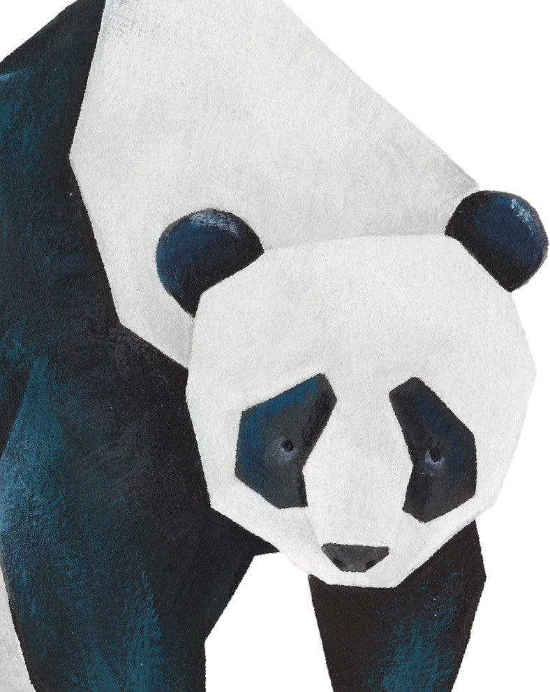 Wild Animals, Tropical Leaves Vinyl Wall Sticker, Panda