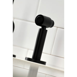 LS8710DLBS Concord Single-Handle Kitchen Faucet With Brass Sprayer, Matte Black