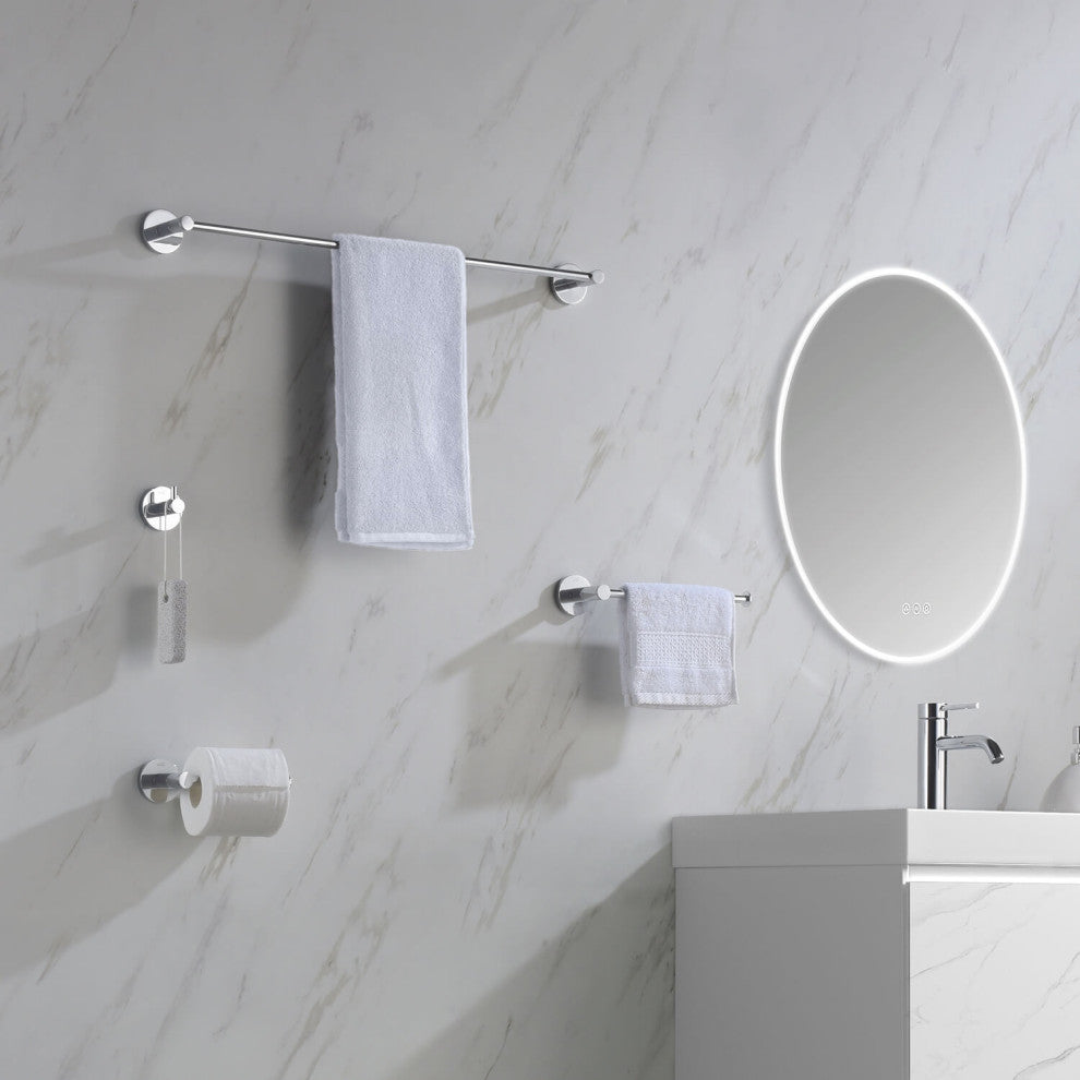 Circular 4 Piece Hardware Set, Chrome