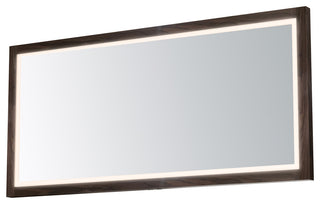 ET2 E42057 Sawyer 32"W x 68"H Rectangular Flat Framed Accent - Walnut