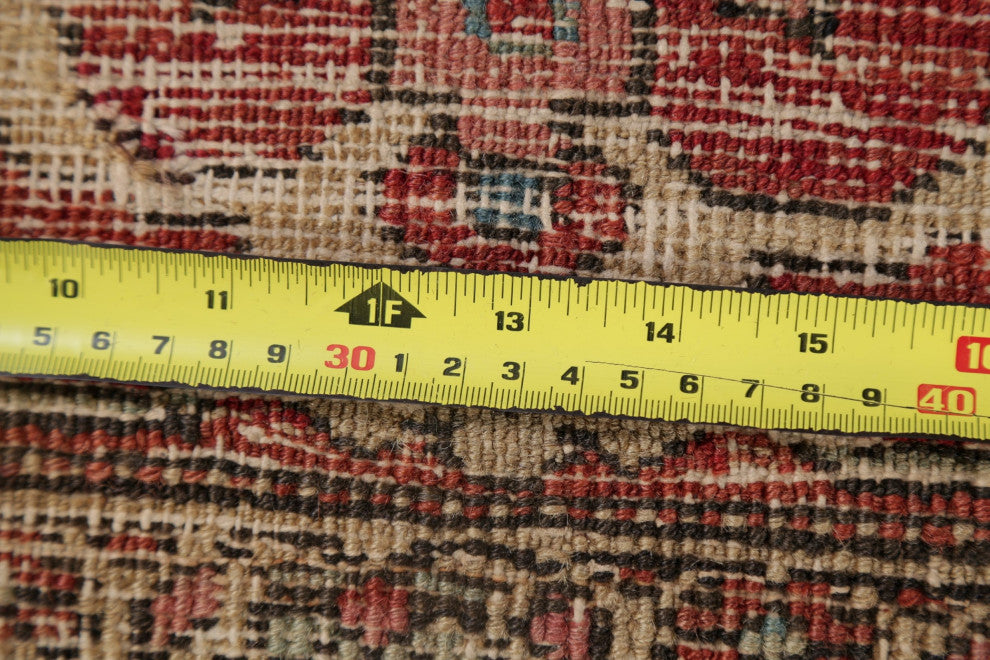 Consigned, Antique Handmade Faded Traditional Persian Area Rug, Green, 11x15