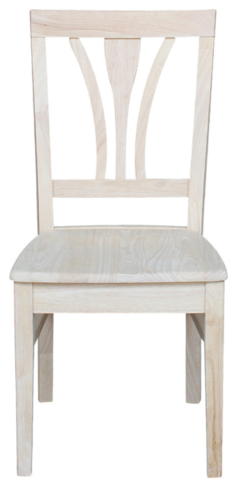 Set of Two FanBack Dining Chairs, Unfinished
