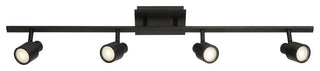 Lincoln 4 Light Adjustable LED Track, Matte Black