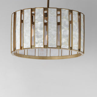 Maxim 12803 Miramar 3 Light 18"W Pendant - Capiz / Natural Aged Brass