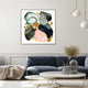 "Pebble Abstract" Framed Canvas by Giant Art 20"x20"