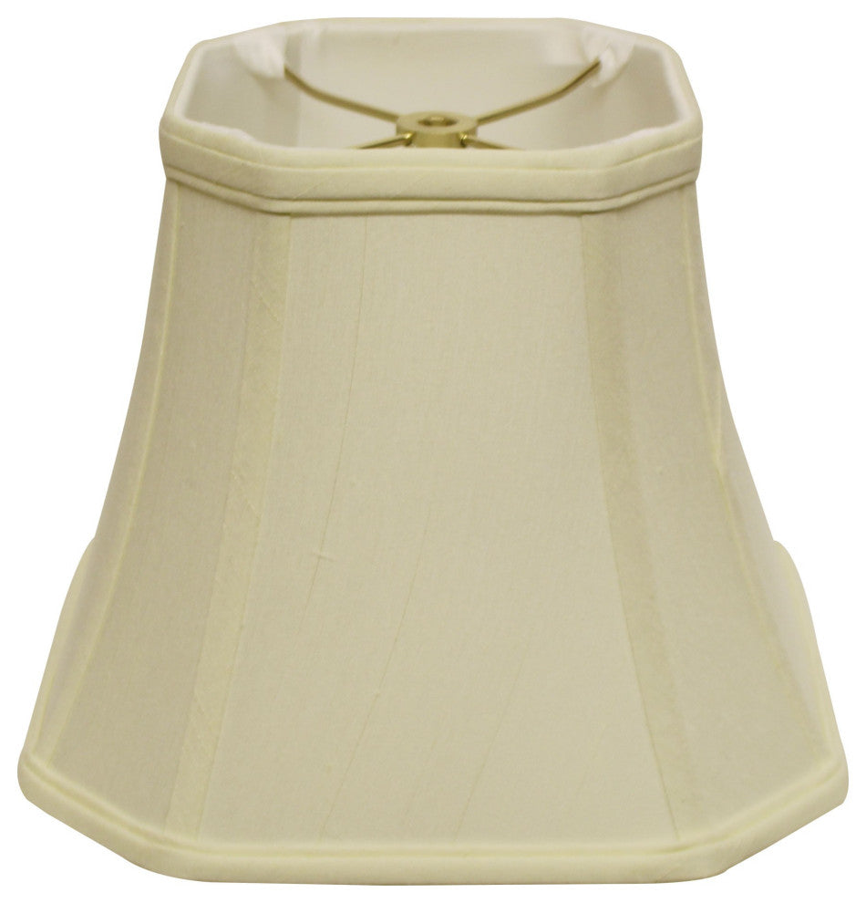 15" Ivory Slanted Square Bell Monay Shantung Lampshade