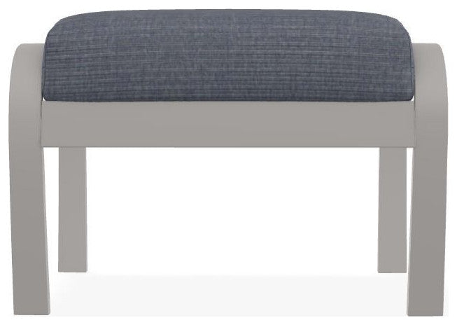 Belle Isle Cushion Outdoor Ottoman, Proven Denim/Warm Gray