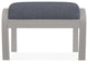 Belle Isle Cushion Outdoor Ottoman, Proven Denim/Warm Gray