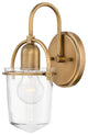 Hinkley Clancy Medium Single Light Sconce, Lacquered Brass