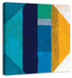 Blue Geometric 36x36 Canvas Wall Art