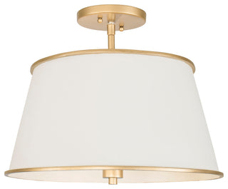 Coco 4-Lt  Semi-Flush - Matte White/French Gold