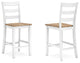Gesthaven Natural/White Counter Height Barstool