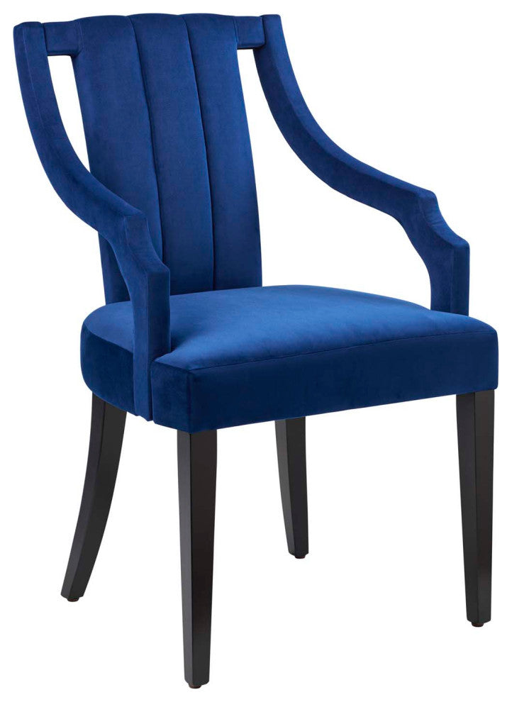 Virtue Performance Velvet Dining Chairs, Set of 2, Navy