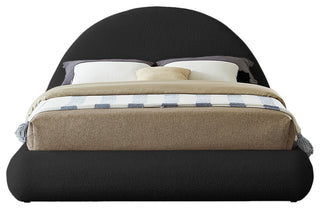 Rudy Beige Teddy Fabric Full Bed, Black, Full