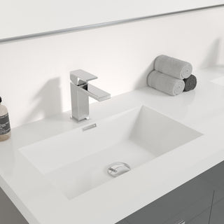Eviva Lugano 60" Gray Modern Double Sink Bathroom Vanity With White Top