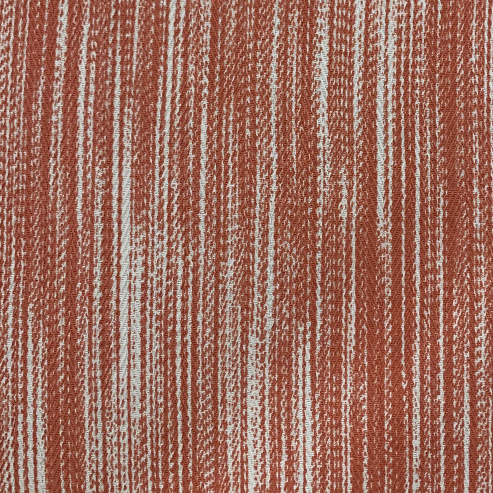 Plutus Red Beige Shower Stripe Luxury Throw Pillow, 16"x16"