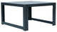 LeisureMod Chelsea Patio Coffee Table With Black Aluminum Black