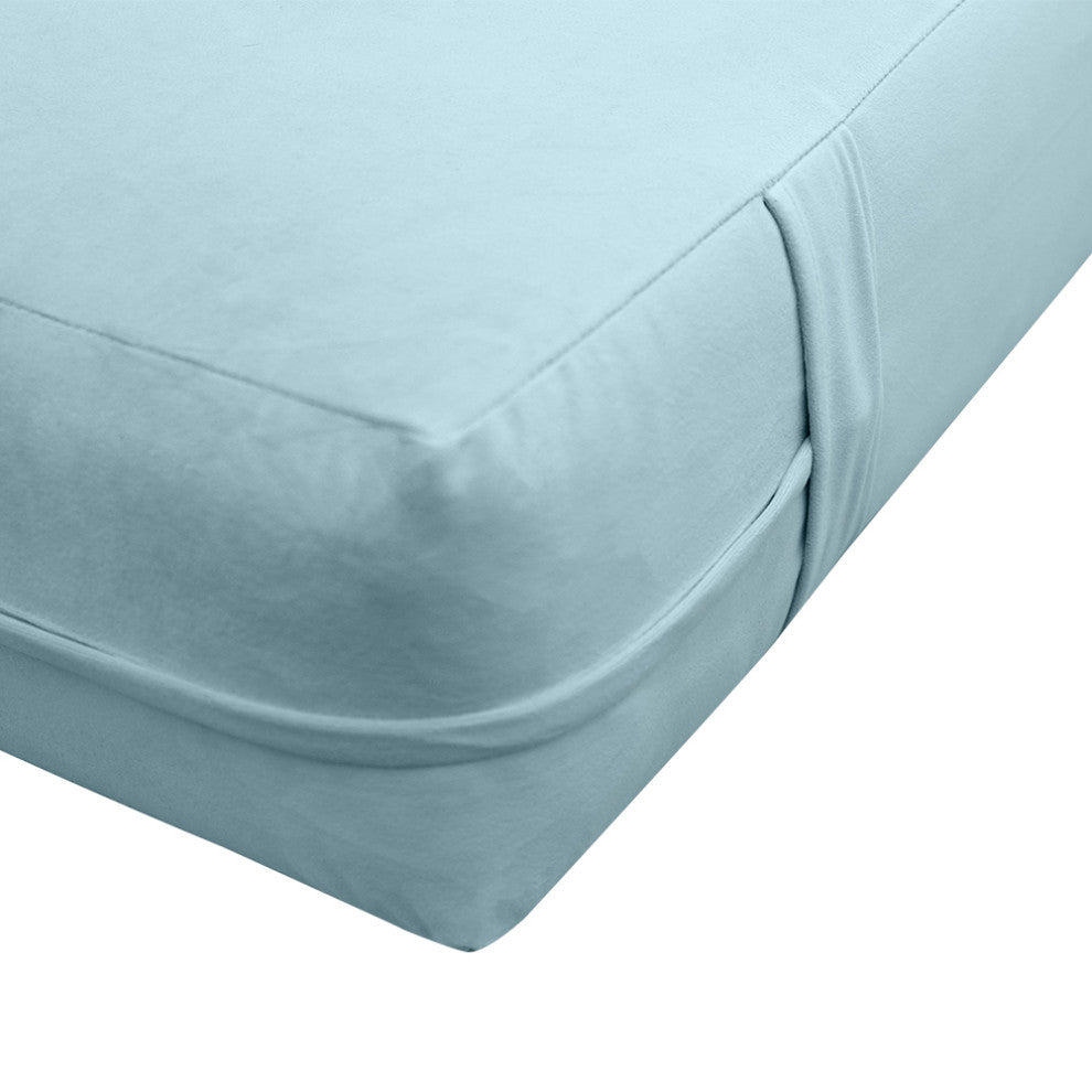 Knife Edge 6" Twin-XL 80x39x6 Velvet Indoor Daybed Mattress |COVER ONLY|-AD355