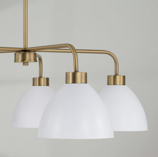 Capital Lighting 452051 Ross 5 Light 30"W Chandelier - Aged Brass / Black