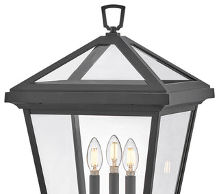 Hinkley Alford Place 25.75" Large Pier Mount Lantern, Museum Black