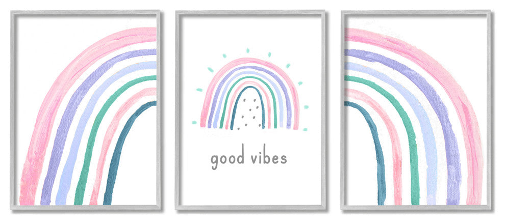 Playful Good Vibes Rainbow Pastel Pink Purple Arches,11 x 14