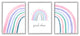Playful Good Vibes Rainbow Pastel Pink Purple Arches,11 x 14