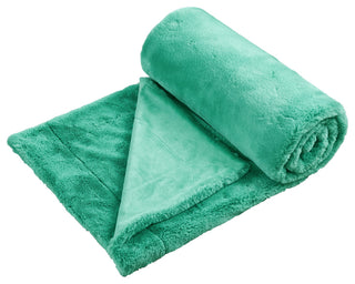 Fox Faux Fur Throw Blanket, Blue Turquoise, 60''x80''