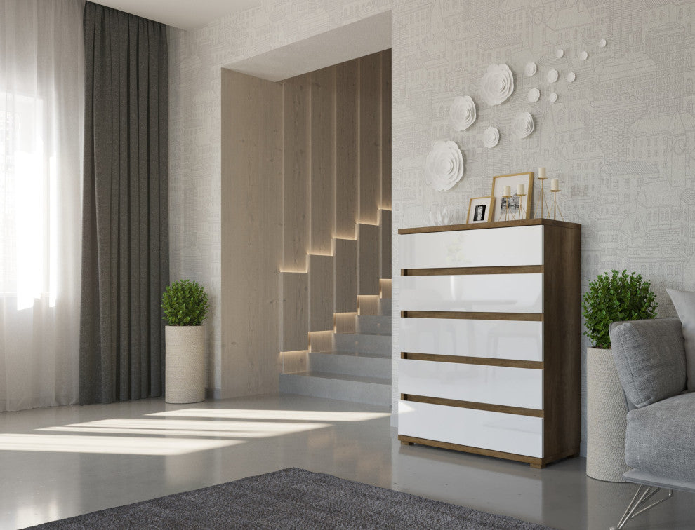 NOA Dresser, Country Oak/White
