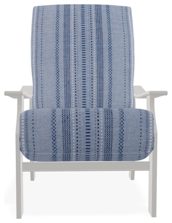 St. Catherine Deep Seat Outdoor Armchair, Copeland Chambray/Snow