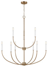 Greenwich Chandelier, 9-Light, Satin Brass, 32"