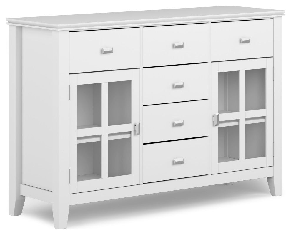 Artisan Solid Wood Sideboard Buffet, White