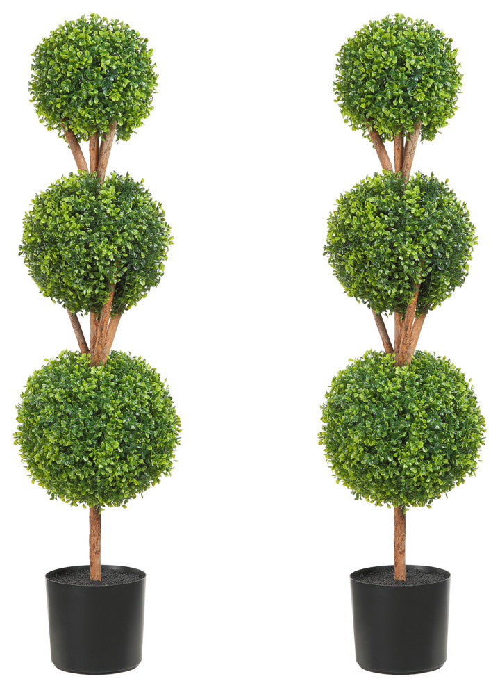 VEVOR 4' Artificial Topiary Tree Faux Plant w/ Replaceable Leaves Home Decor