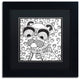 Hello Angel ''Cool Pooch'' Art, Black Frame, Black Mat, 11x11