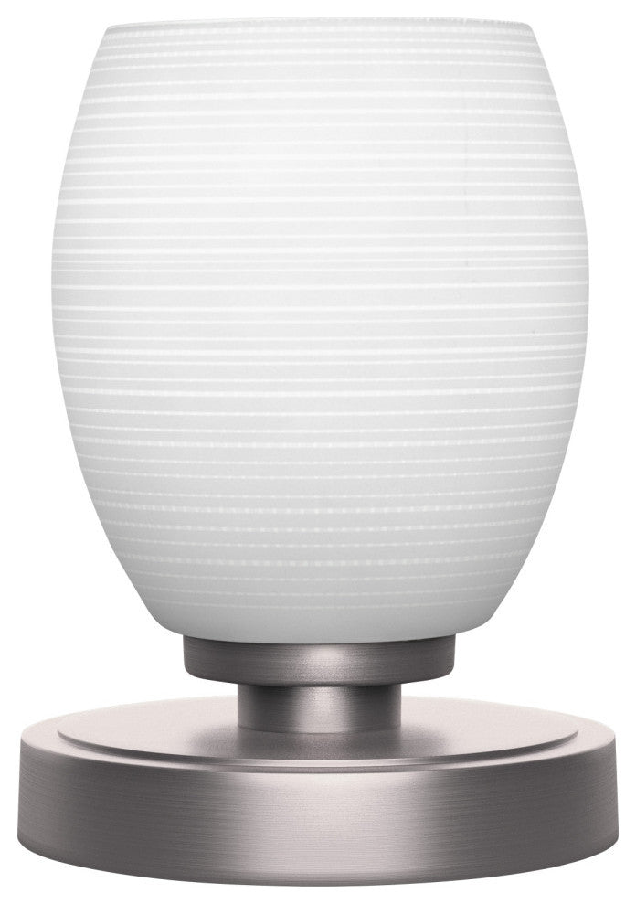 Luna 1-Light Table Lamp, Graphite/White Matrix