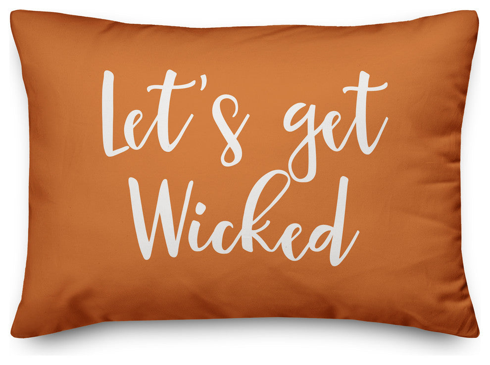 Let's Get Wicked Lumbar Pillow, Orange, 14"x20"