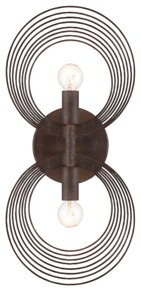 Crystorama DOR-B7722-FB, 2-Light Wall Mount, Forged Bronze